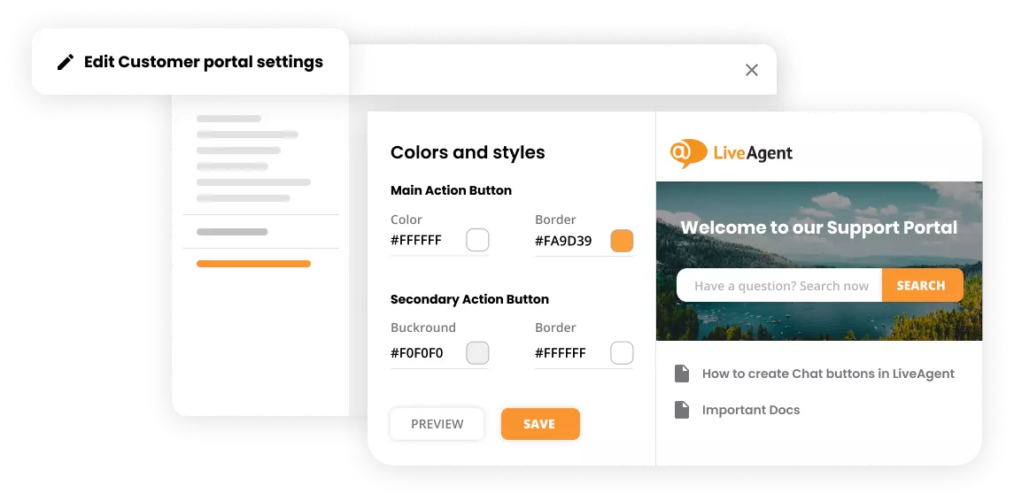 Base de conocimientos con marca personalizable