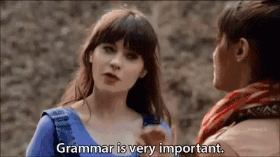 La gramática es muy importante
