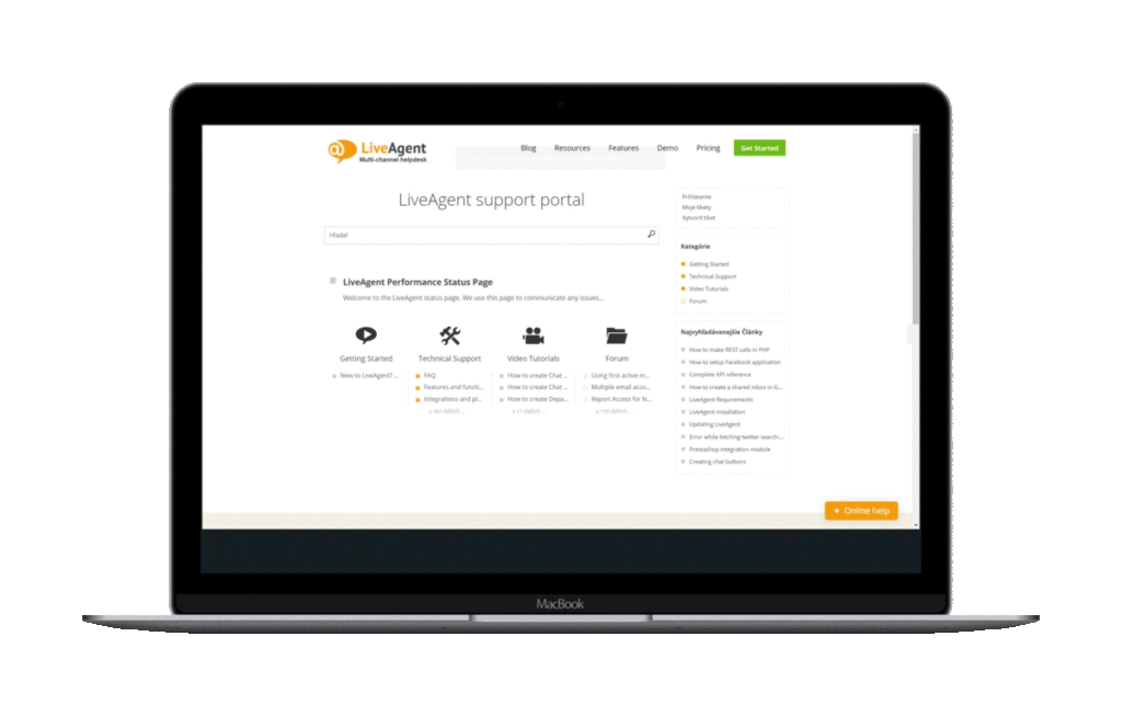 Diseños de base de conocimientos en LiveAgent