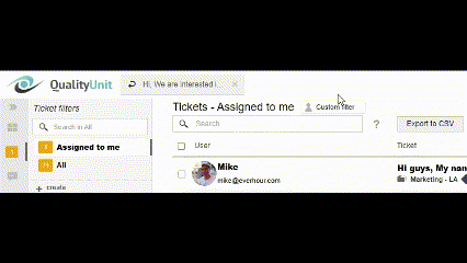 LiveAgent - Ticket requester info in ticket tabs