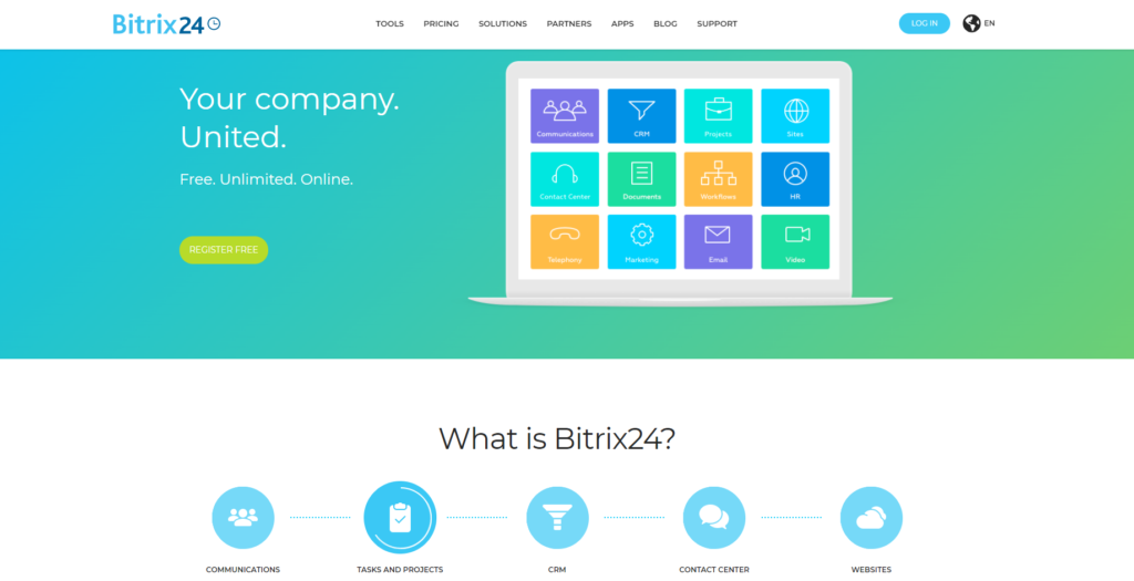 Página de inicio de Bitrix24