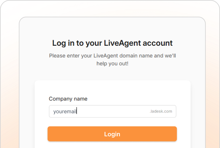 Iniciar Sesión en LiveAgent