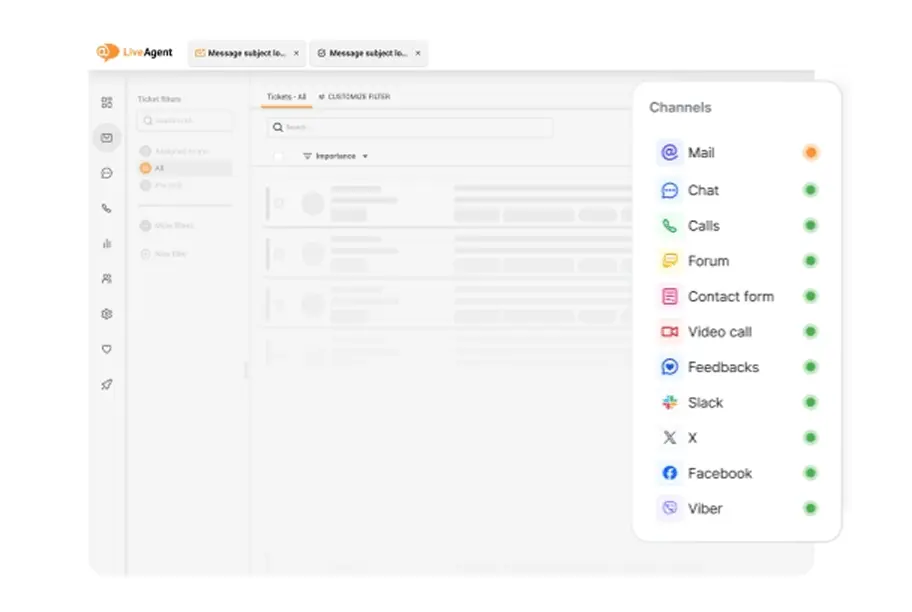 Haz un recorrido por LiveAgent