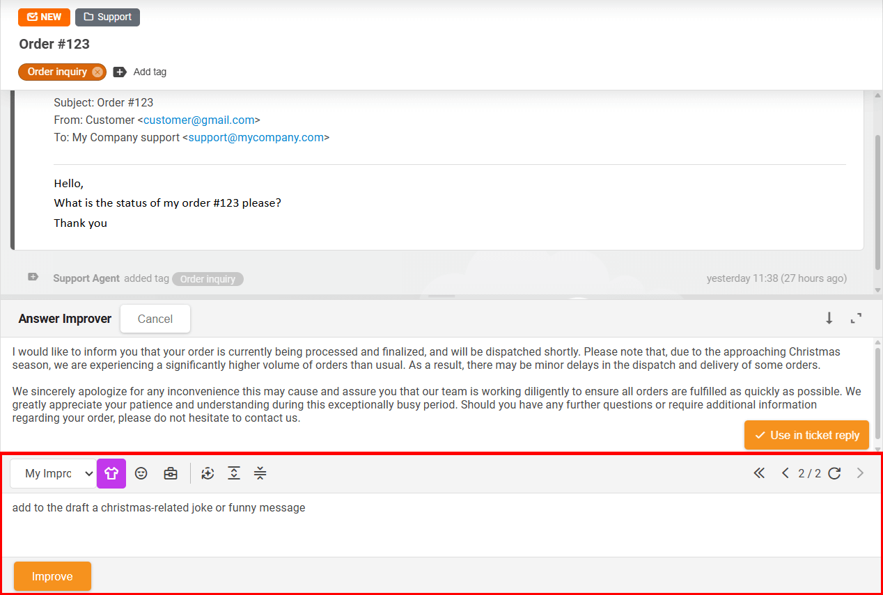 Chatbot de IA de LiveAgent