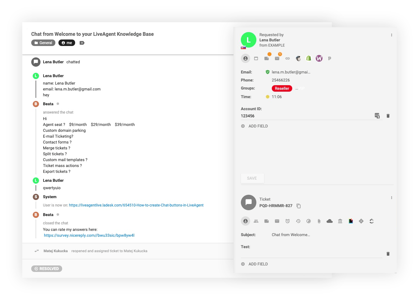 CRM - LiveAgent