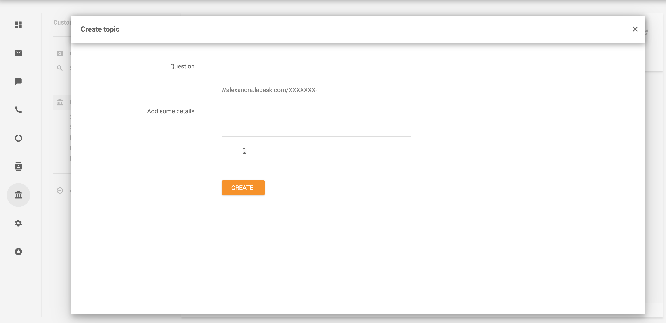 Crear tema en foro de clientes