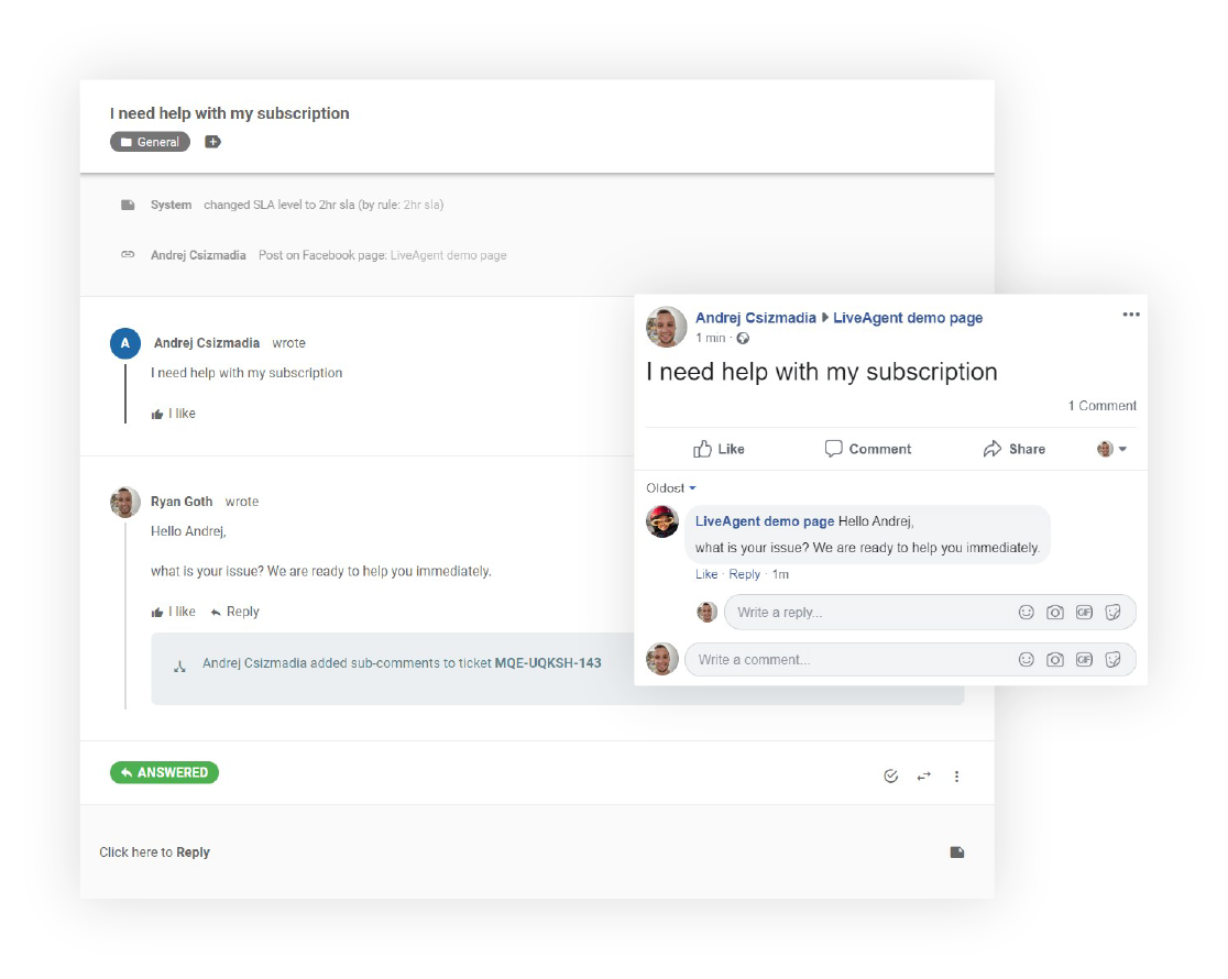 Servicio al cliente en redes sociales en Facebook