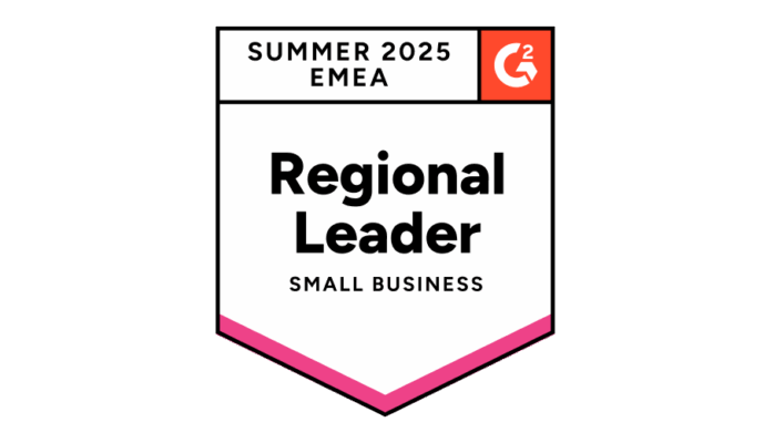 Insignia de premio G2 líder regional 2025