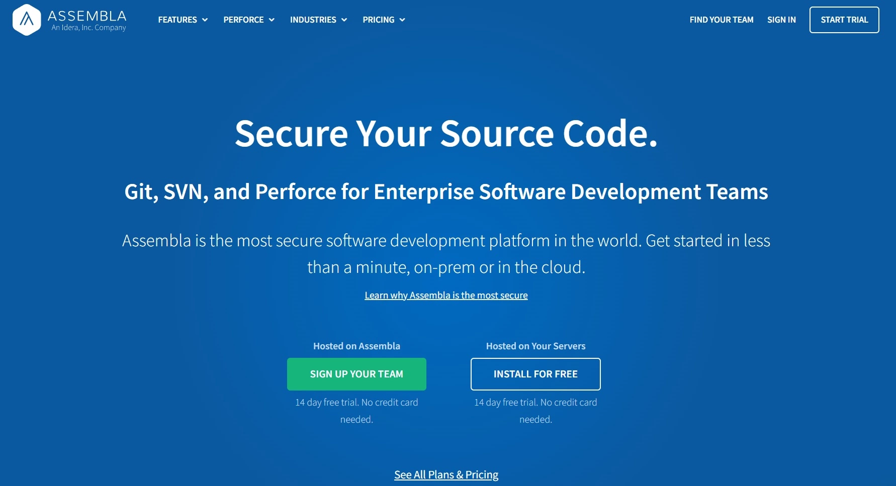 Página de inicio de Assembla - una plataforma de desarrollo de software y herramienta de gestión de proyectos que puede ayudarte a gestionar tu carga de trabajo y mantener todo organizado.