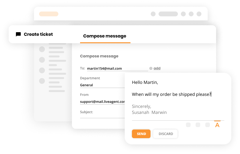 Crear un ticket en software de Help desk - LiveAgent