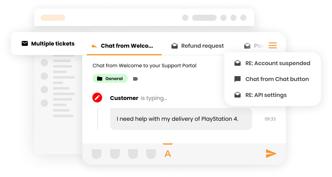 Característica de múltiples tickets en sistema de ticketing del centro de ayuda - LiveAgent