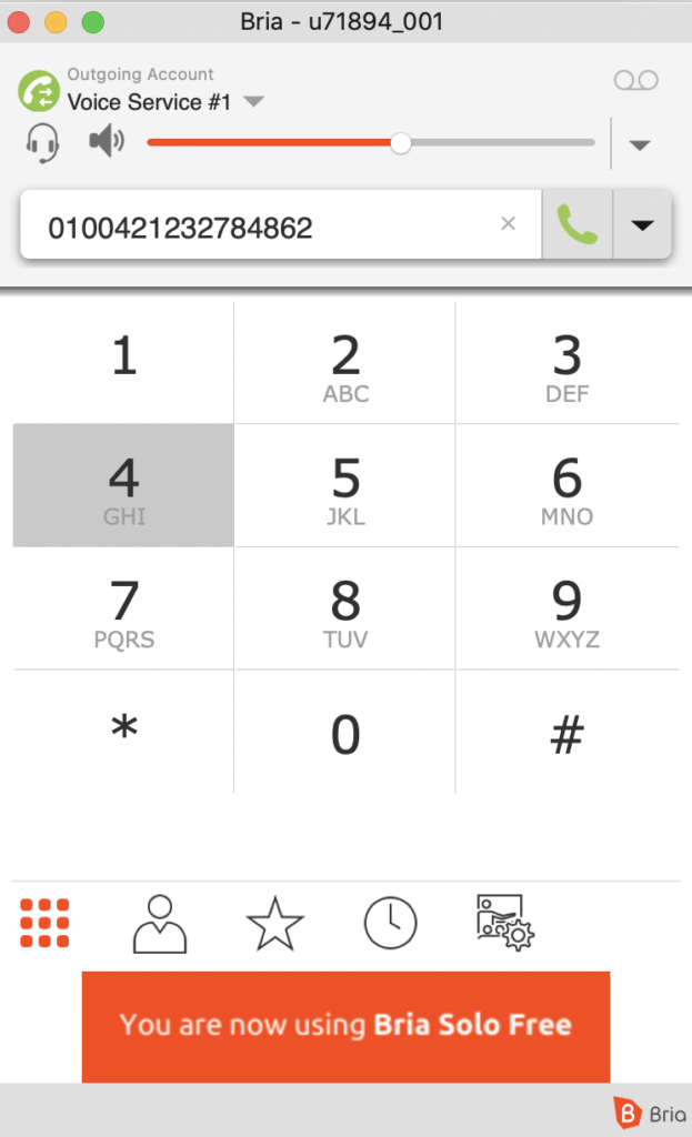 Interfaz gratuita Bria Softphone