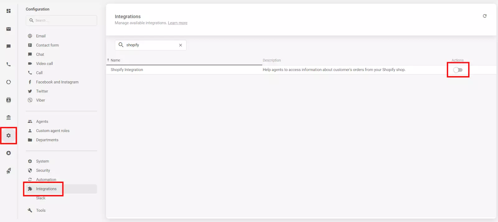 Cómo activar la integración de Shopify con LiveAgent