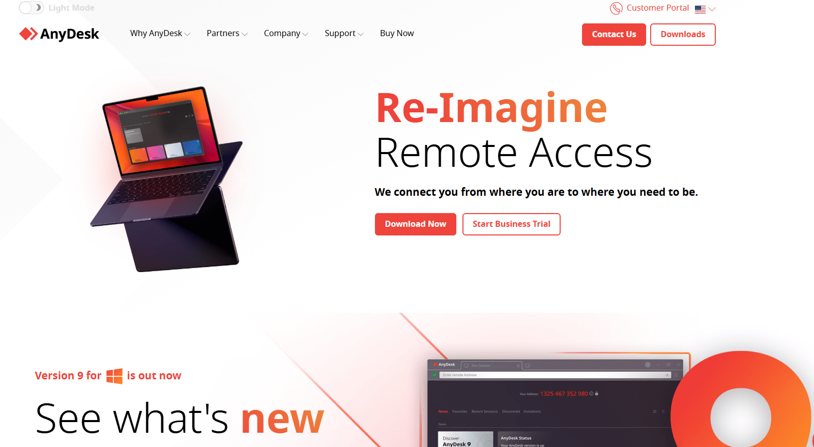 Página de inicio de Anydesk