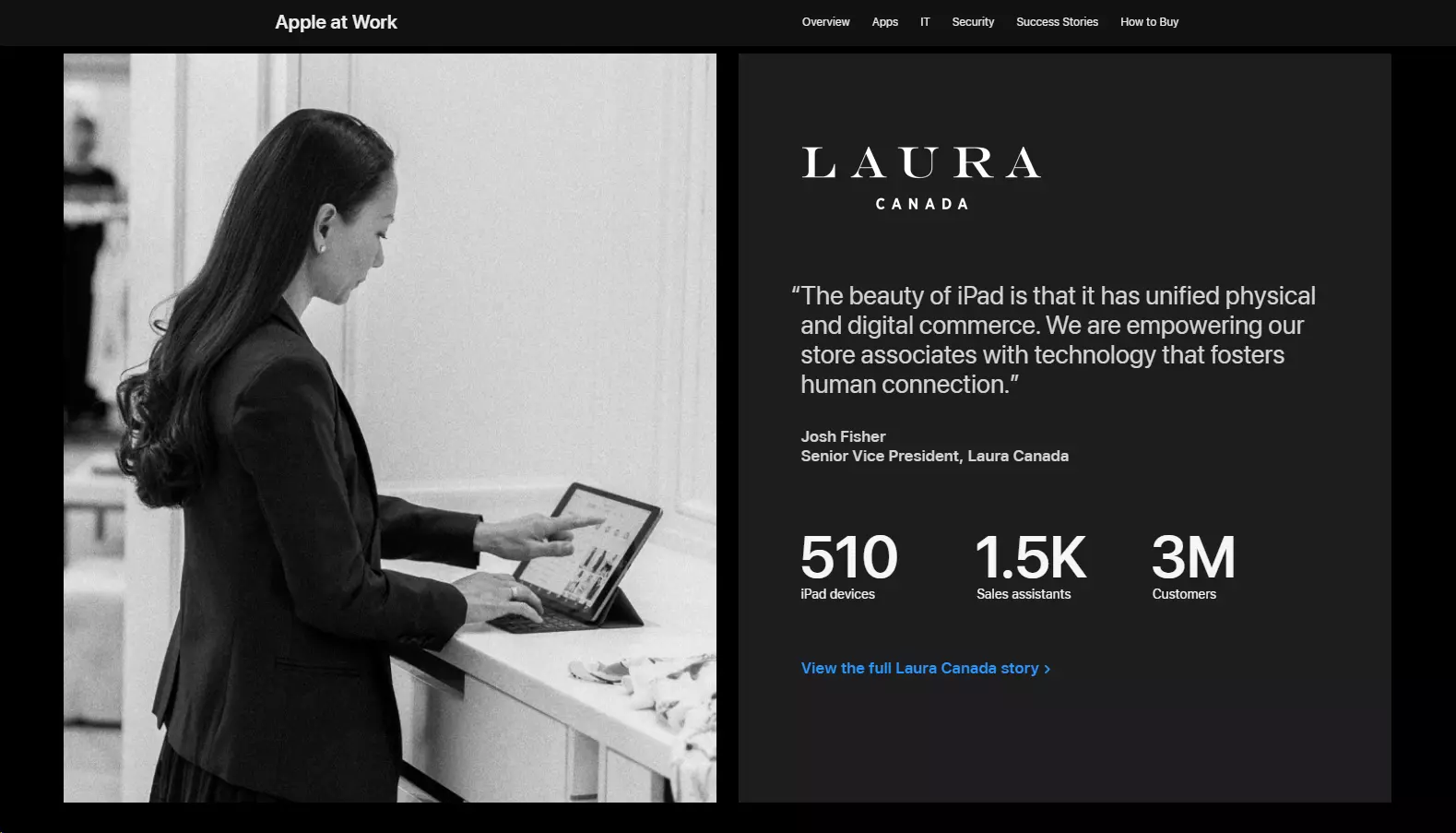 Apple mantiene sus objetivos de servicio al cliente proporcionando productos de alta calidad y soluciones personalizadas