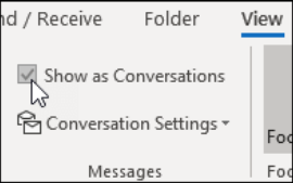 Configuración de vista de conversación