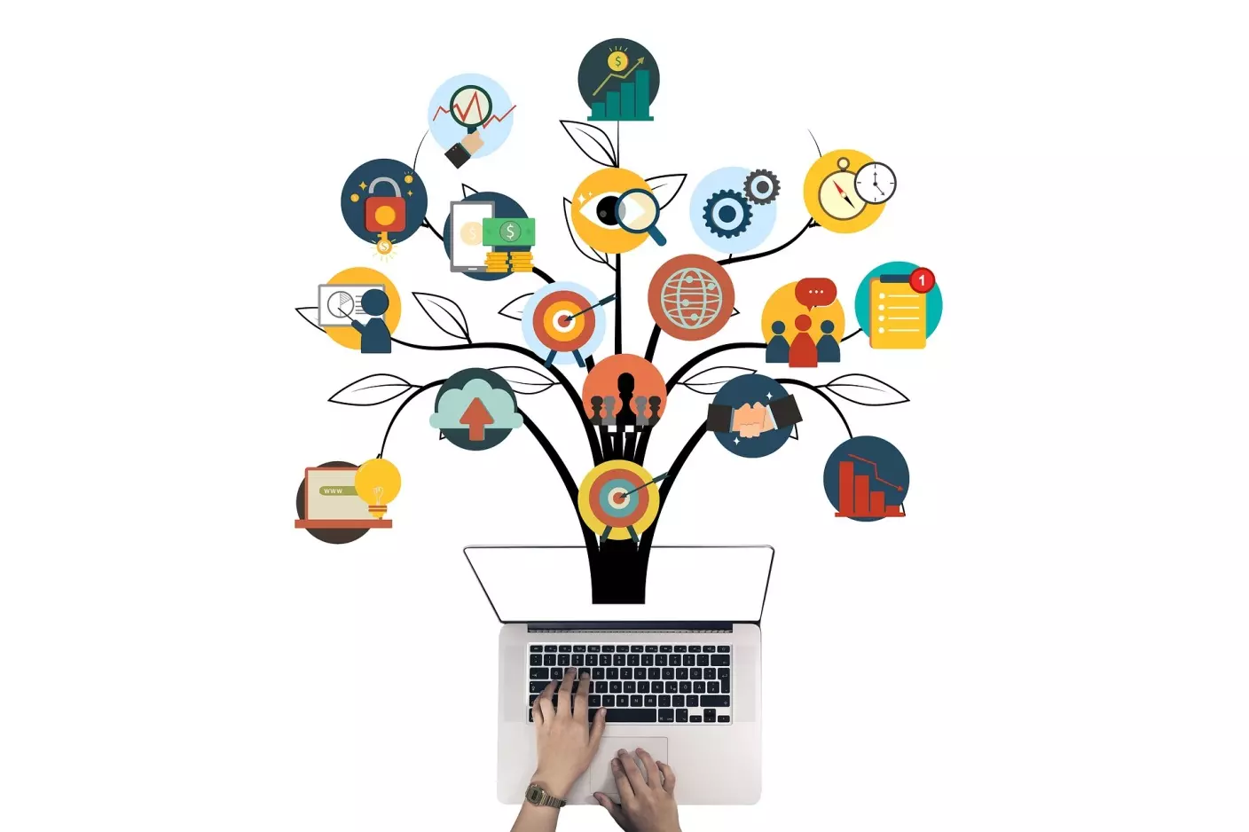 Ilustración de estrategia de marca