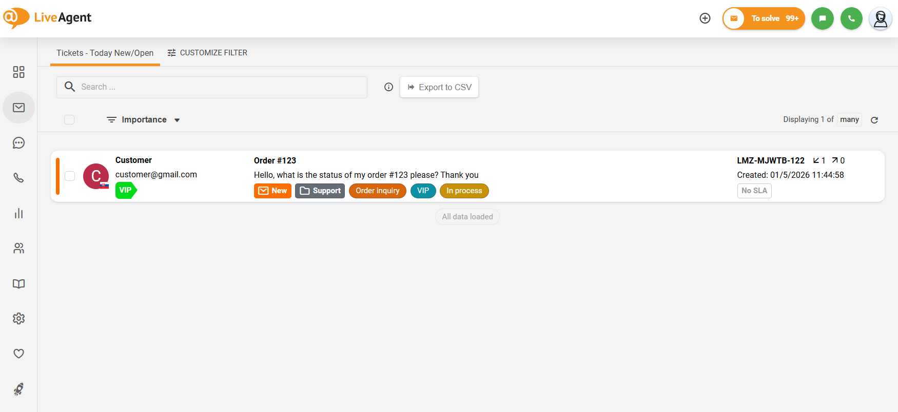 La opción de contraer el submenú del lado izquierdo