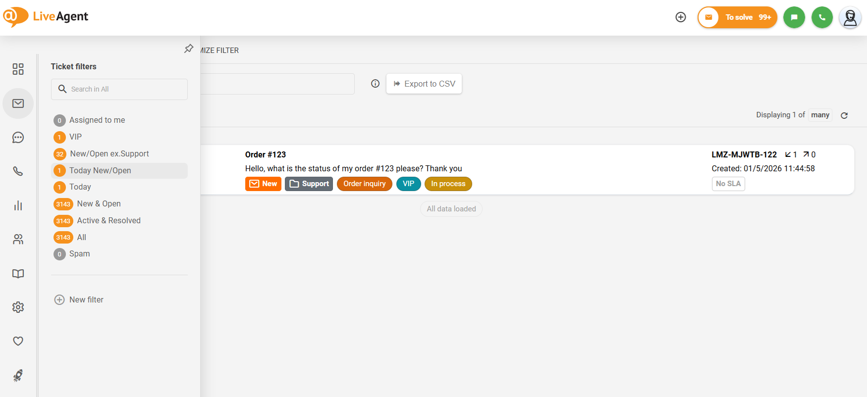 La opción de contraer el submenú del lado izquierdo