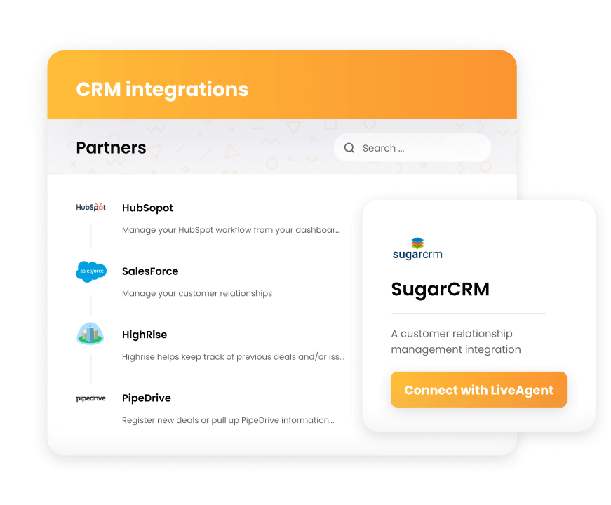 LiveAgent - Integraciones de CRM