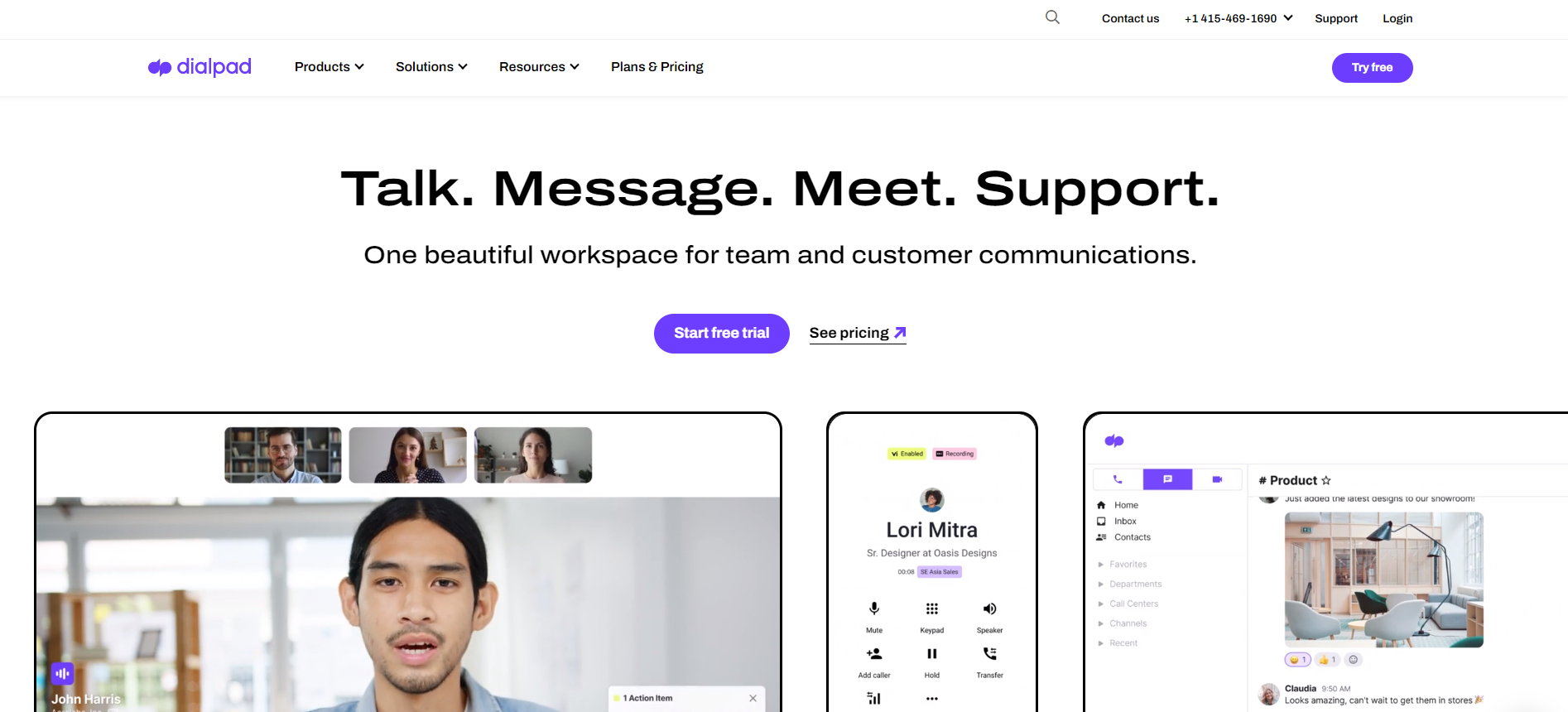 Sitio web de Dialpad