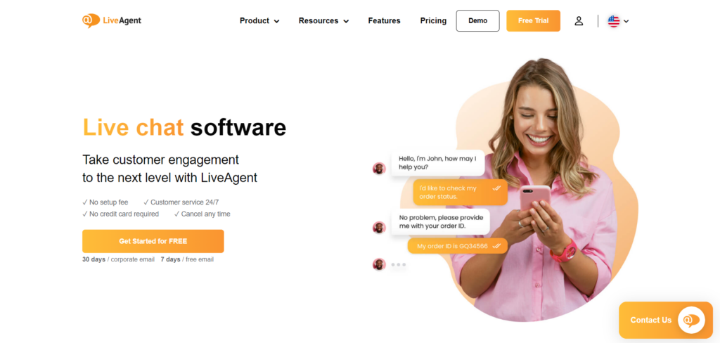 Soluciones de generación de leads con live chat de LiveAgent