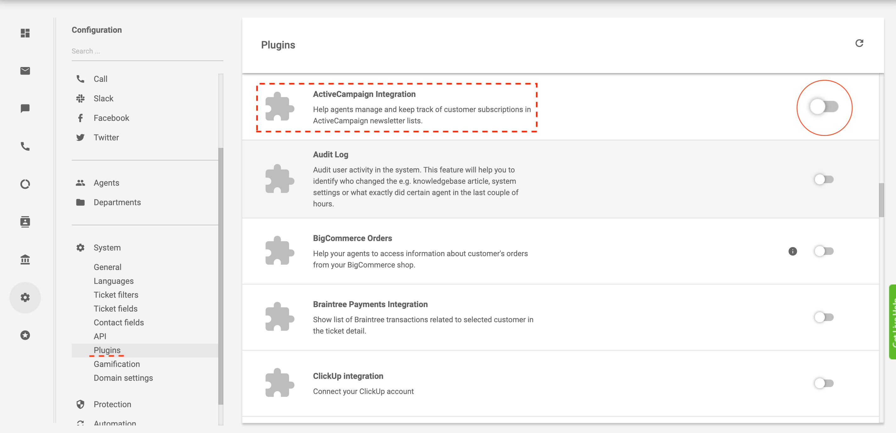 ejemplo de integración de automatización de correo electrónico en LiveAgent