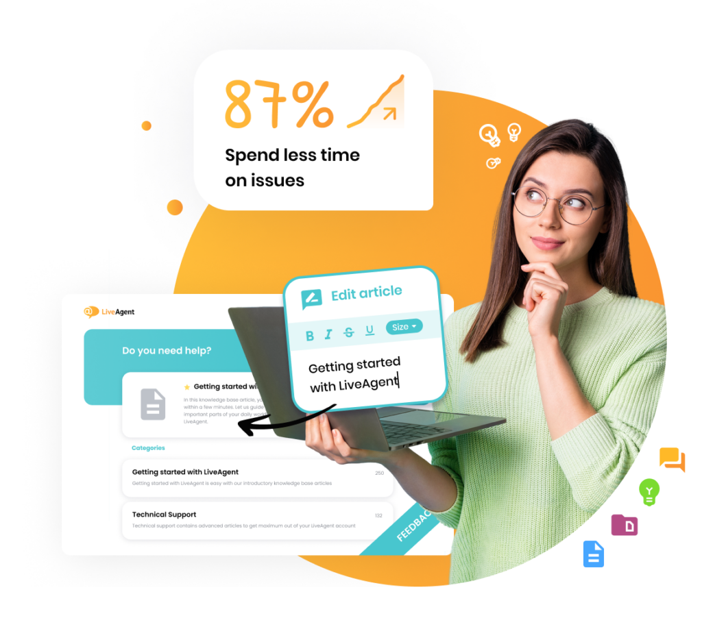 Software de base de conocimiento por LiveAgent