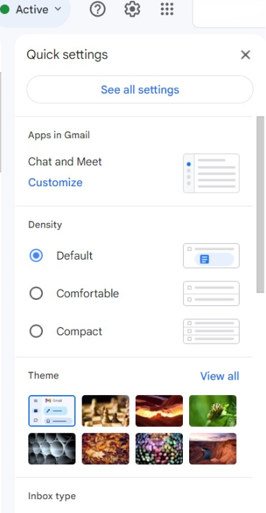 Configuración de configuración en Gmail