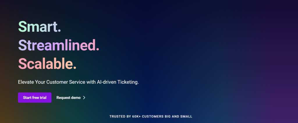 Página de inicio de Freshdesk - Alternativa de Spiceworks que vale la pena considerar para escalar tu soporte al cliente