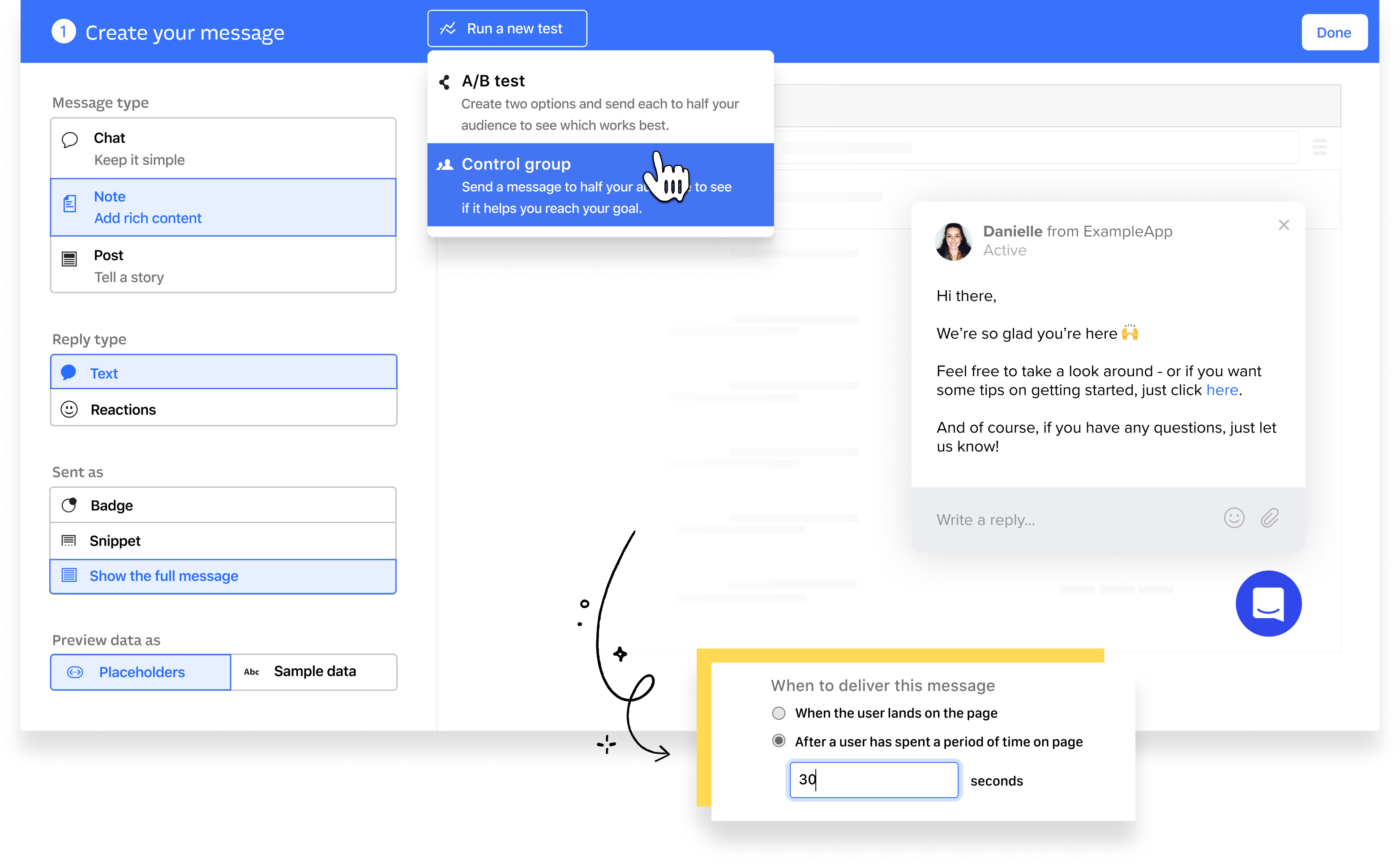 Chat en vivo continuo de Intercom