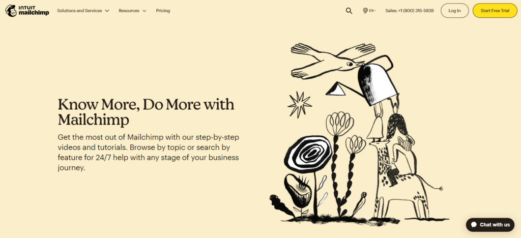 Plataforma de base de conocimiento de Mailchimp
