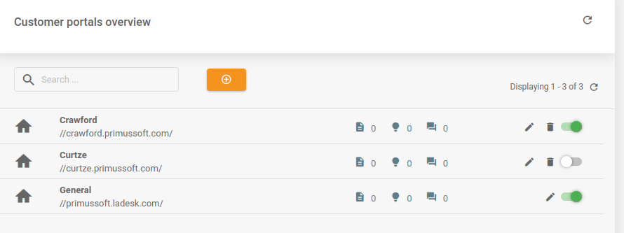 LiveAgent - Cuadrícula corregida en el portal del cliente