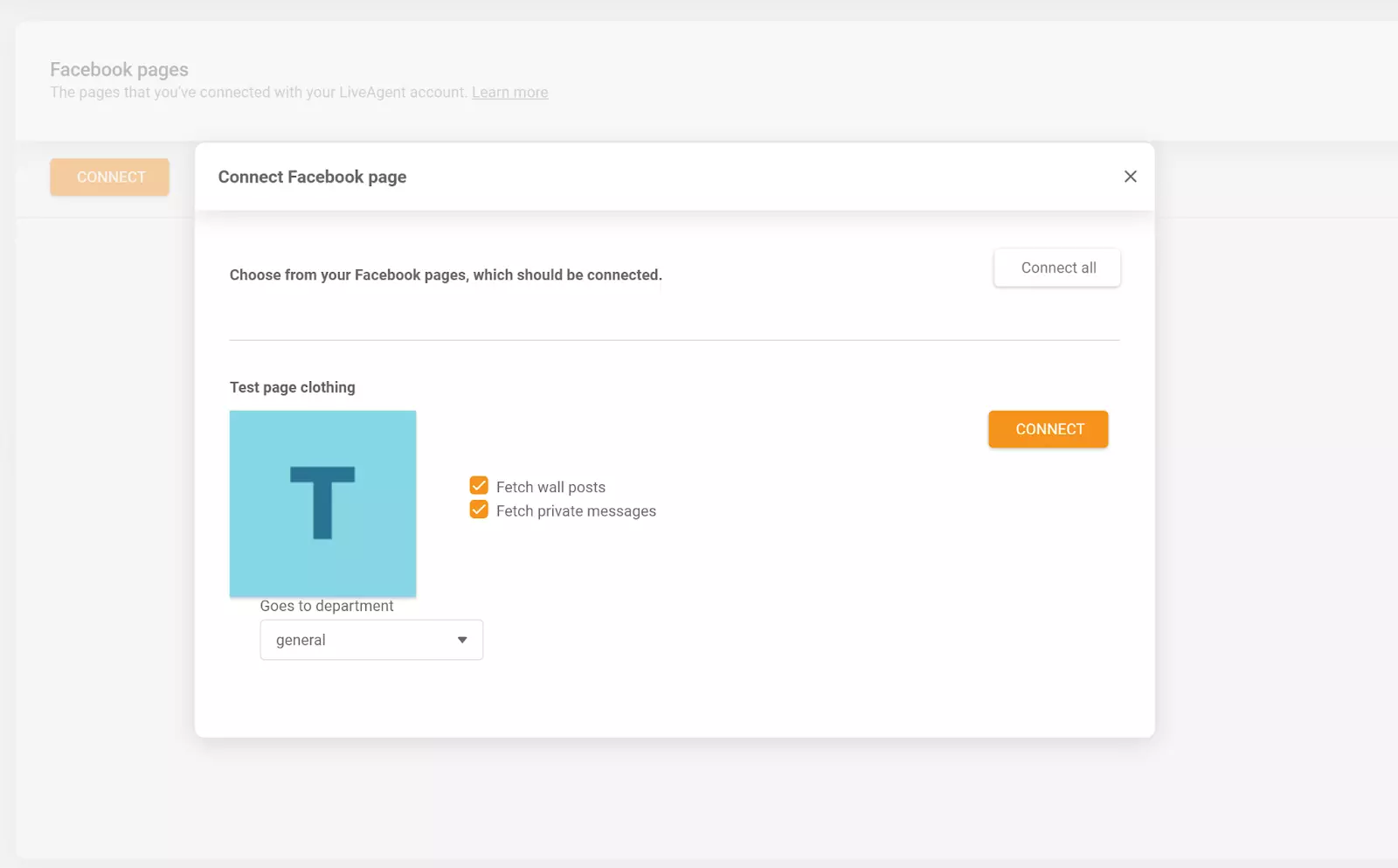 LiveAgent - conecta tu página de Facebook
