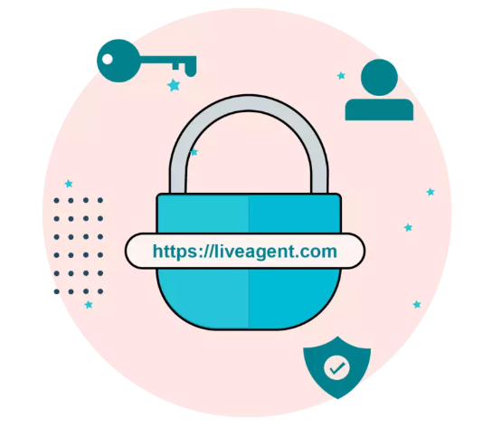 La encriptación SSL y HTTPS hacen que el software de helpdesk gratuito de LiveAgent sea una opción segura