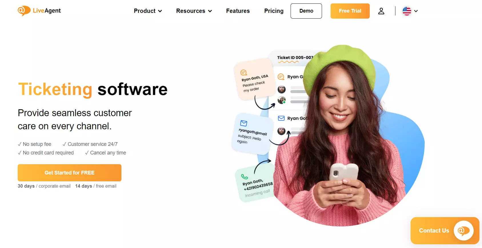Sistema de tickets y gestión de correo electrónico de LiveAgent