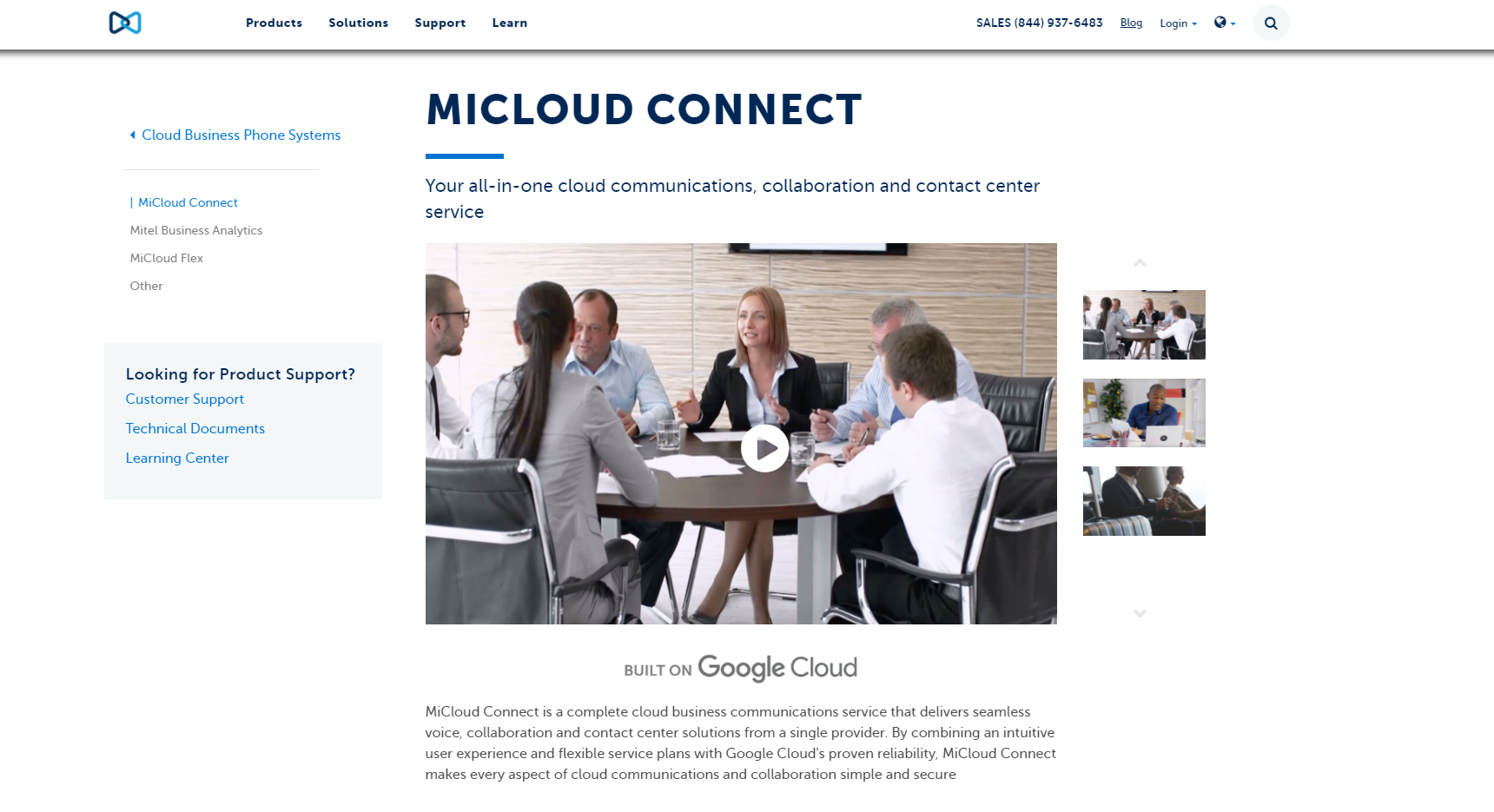 Sitio web del proveedor MiCloud Connect