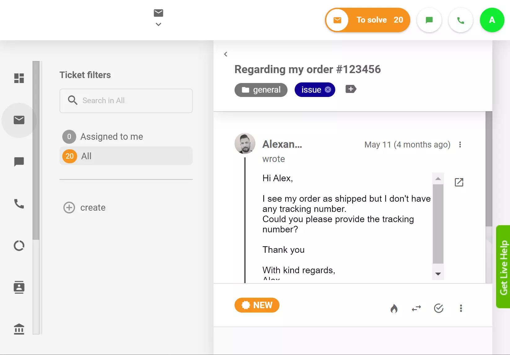 Nuevo diseño de pestañas responsivo en LiveAgent