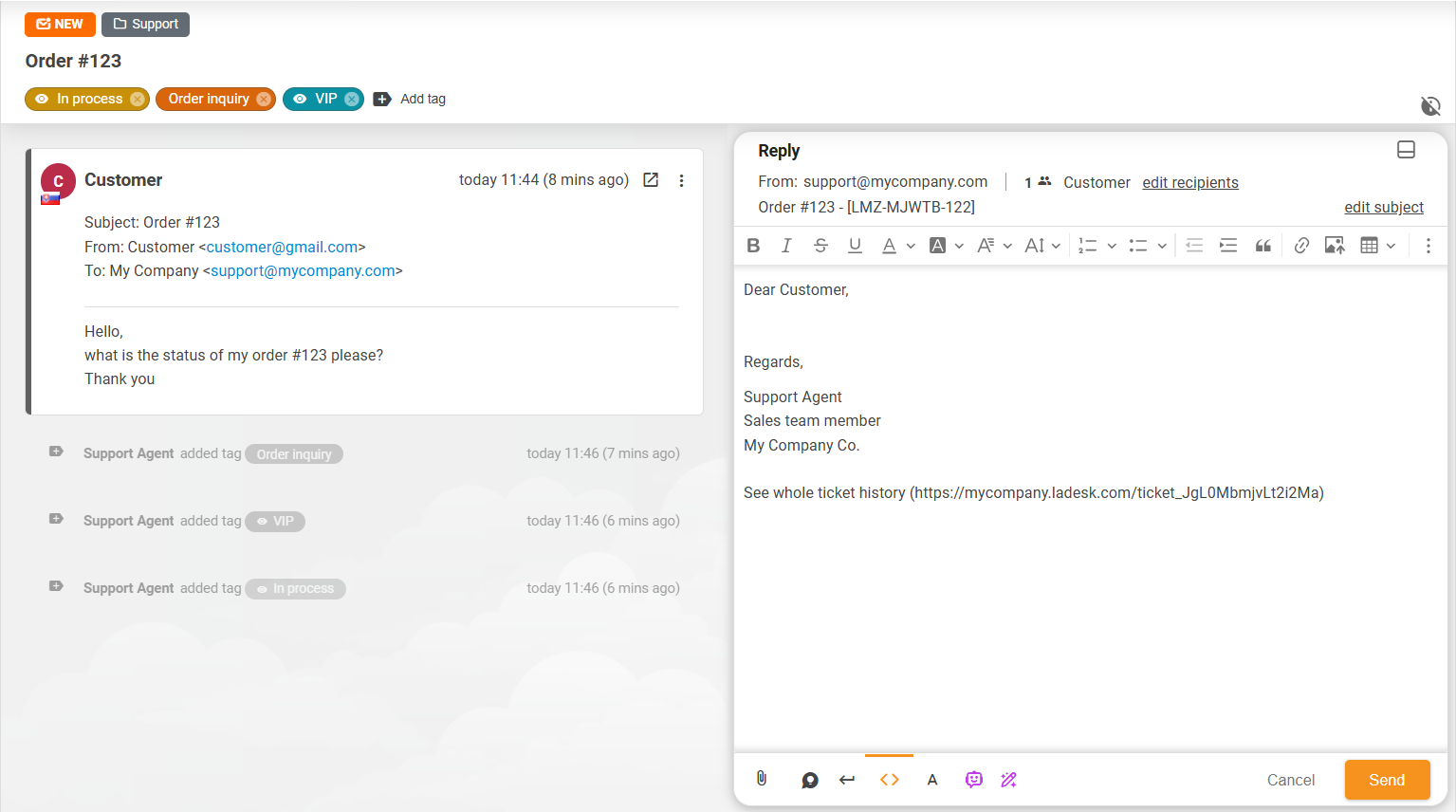 Nuevo diseño de tickets en LiveAgent