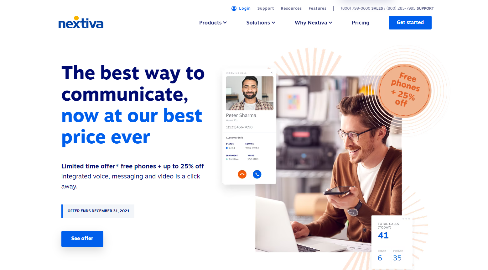 Sitio web de Nextiva