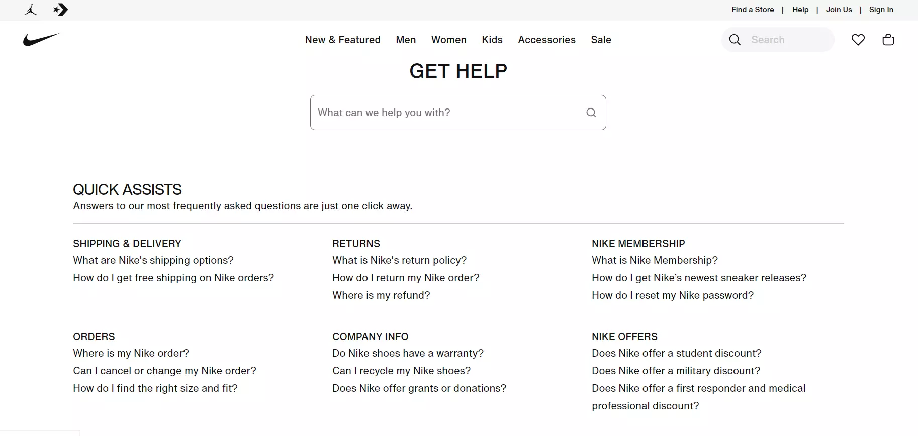 Base de conocimiento de Nike