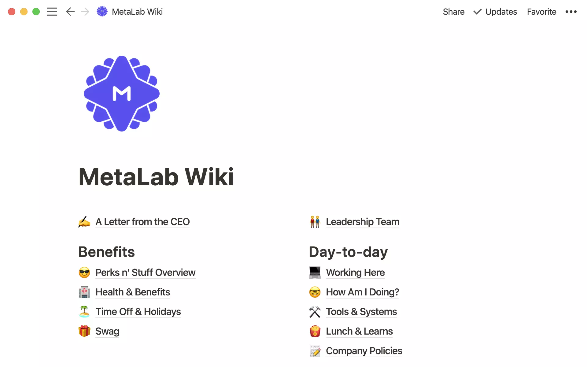 Notion - Wiki de MetaLab