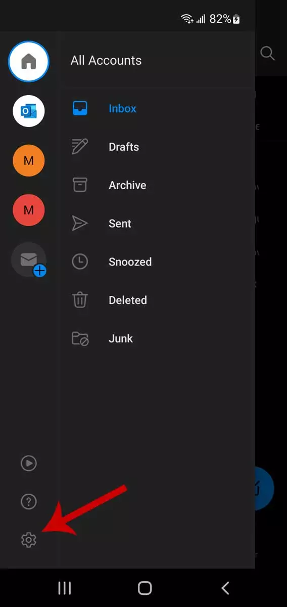 Threading de correo electrónico de Outlook en dispositivos móviles, paso 2