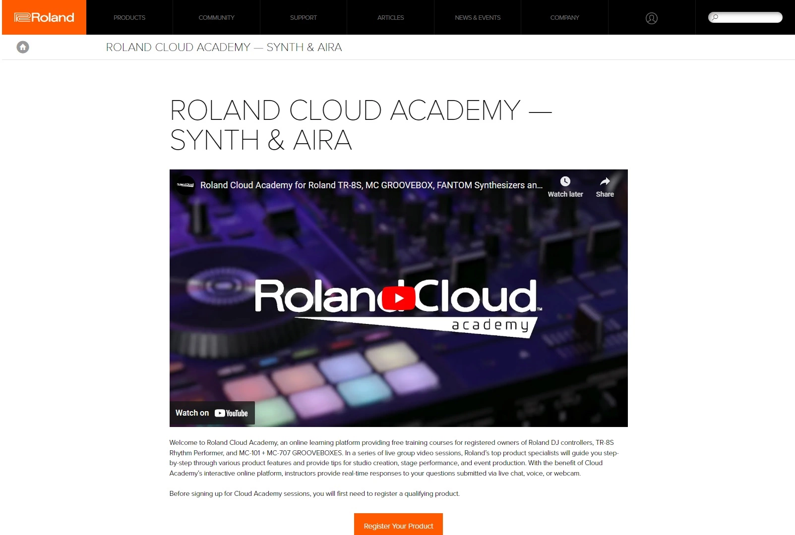 Academia en línea de Roland