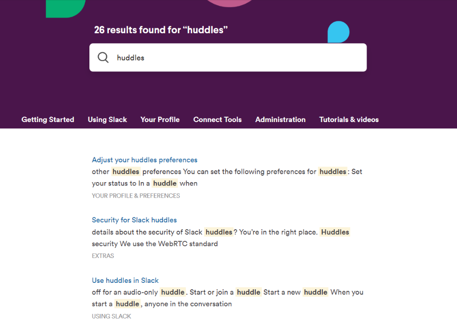 Funcionalidad de búsqueda de Slack