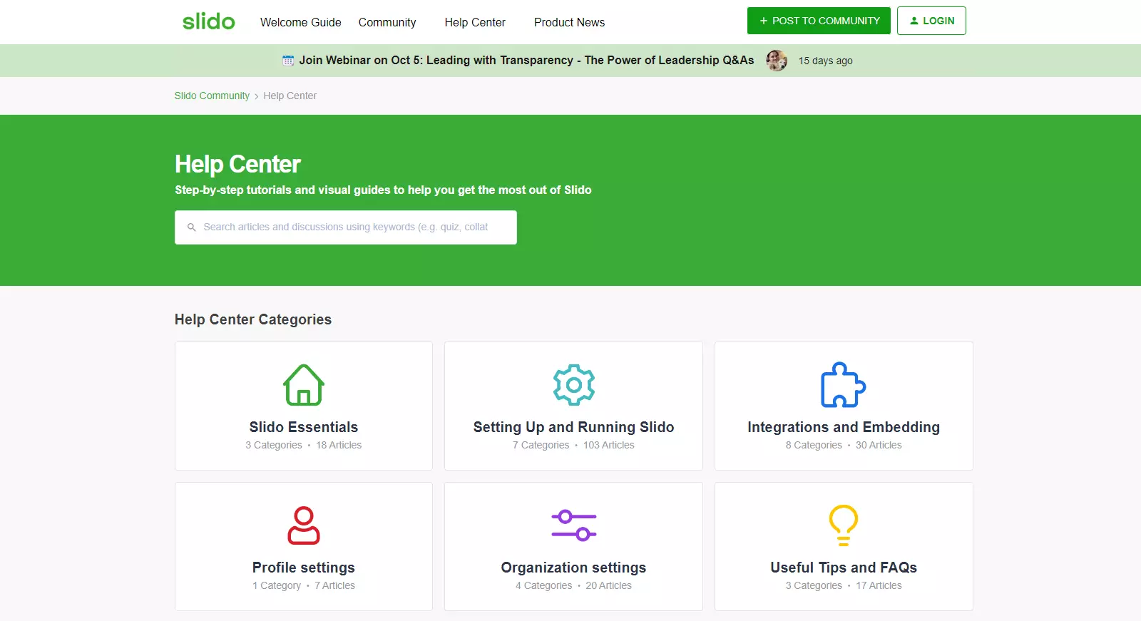 Centro de ayuda de Slido