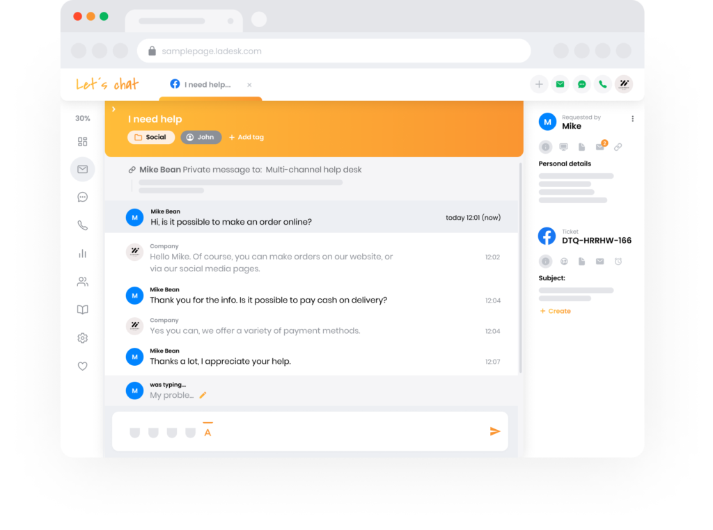Vista del equipo de soporte
