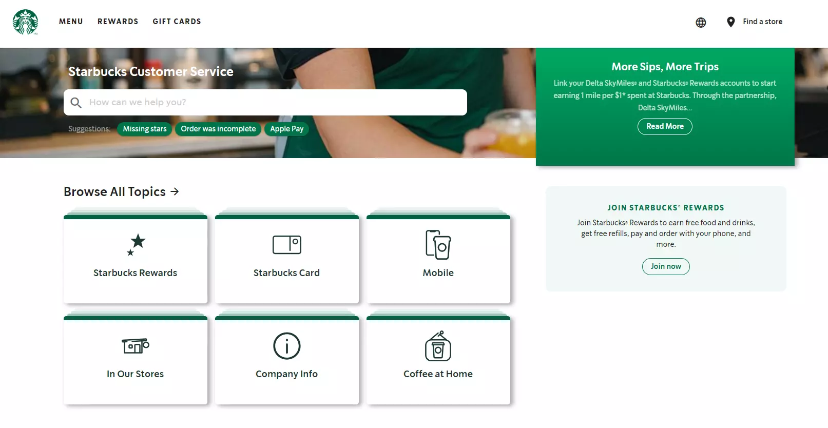 Base de conocimiento de Starbucks