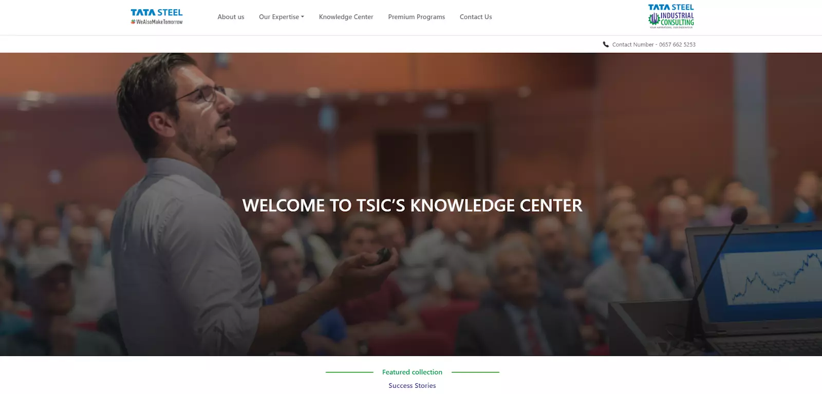 Página del centro de conocimiento de Tata Steel