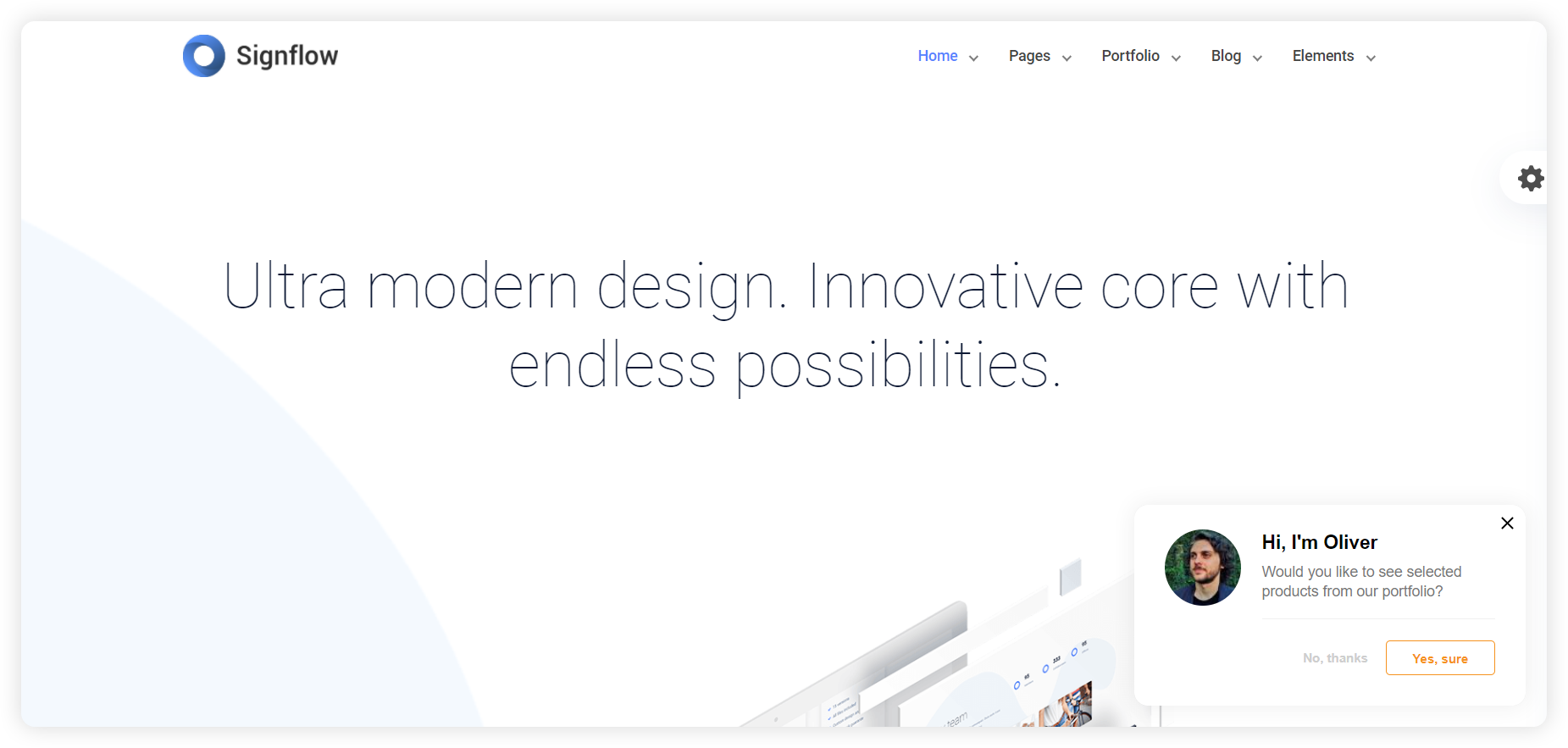 Ejemplo de una invitación de chat proactiva